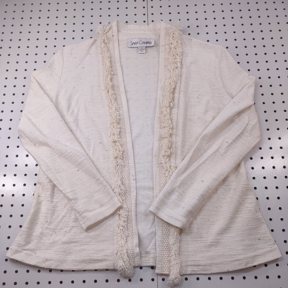 Sara Campbell Open Front Cardigan, Size Small